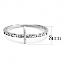 Load image into Gallery viewer, Silver Rings for Women 316L Stainless Steel DA161 - AAA Grade Cubic Zirconia in Clear
