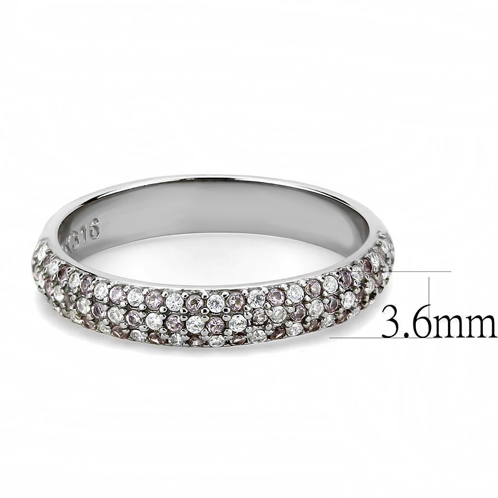 Silver Rings for Women 316L Stainless Steel DA231 - AAA Grade Cubic Zirconia in Multi Color - Jewelry Store by Erik Rayo