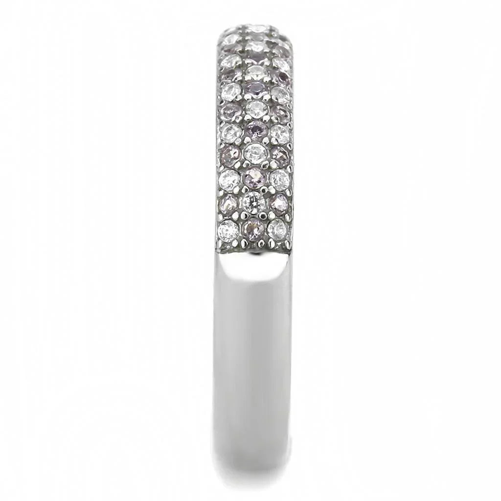 Silver Rings for Women 316L Stainless Steel DA231 - AAA Grade Cubic Zirconia in Multi Color - Jewelry Store by Erik Rayo