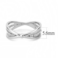 Load image into Gallery viewer, Silver Rings for Women 316L Stainless Steel DA239 - AAA Grade Cubic Zirconia in Clear
