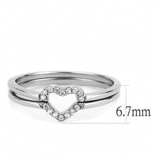 Load image into Gallery viewer, Silver Rings for Women 316L Stainless Steel DA245 - AAA Grade Cubic Zirconia in Clear
