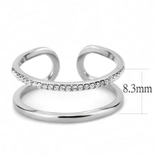 Load image into Gallery viewer, Silver Rings for Women 316L Stainless Steel DA249 - AAA Grade Cubic Zirconia in Clear
