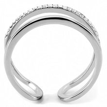 Load image into Gallery viewer, Silver Rings for Women 316L Stainless Steel DA249 - AAA Grade Cubic Zirconia in Clear
