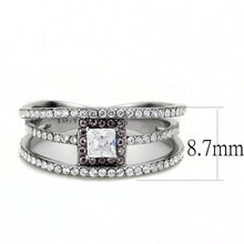 Load image into Gallery viewer, Silver Rings for Women 316L Stainless Steel DA257 - AAA Grade Cubic Zirconia in Clear
