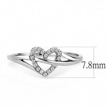 Load image into Gallery viewer, Silver Rings for Women 316L Stainless Steel DA259 - AAA Grade Cubic Zirconia in Clear
