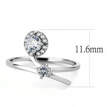 Load image into Gallery viewer, Silver Rings for Women 316L Stainless Steel DA260 - AAA Grade Cubic Zirconia in Clear
