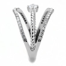 Load image into Gallery viewer, Silver Rings for Women 316L Stainless Steel DA264 - AAA Grade Cubic Zirconia in Clear
