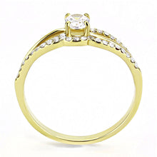 Load image into Gallery viewer, Gold Rings for Women 316L Stainless Steel DA277 - AAA Grade Cubic Zirconia in Clear
