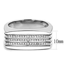 Load image into Gallery viewer, Silver Rings for Women 316L Stainless Steel DA279 - AAA Grade Cubic Zirconia in Clear
