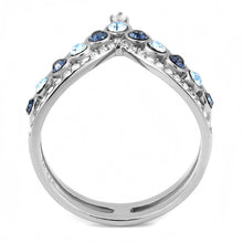 Load image into Gallery viewer, Silver Rings for Women 316L Stainless Steel DA305 - Top Grade Crystal in Multi Color
