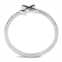 Load image into Gallery viewer, Silver Rings for Women 316L Stainless Steel DA311 - Epoxy in Jet
