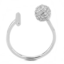 Load image into Gallery viewer, Silver Rings for Women 316L Stainless Steel DA318 - AAA Grade Cubic Zirconia in Clear
