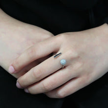 Load image into Gallery viewer, Silver Rings for Women 316L Stainless Steel DA318 - AAA Grade Cubic Zirconia in Clear
