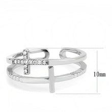 Load image into Gallery viewer, Silver Rings for Women 316L Stainless Steel DA319 - AAA Grade Cubic Zirconia in Clear
