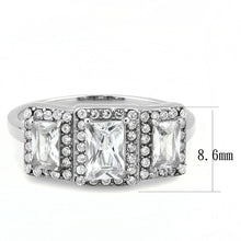 Load image into Gallery viewer, Silver Rings for Women 316L Stainless Steel DA322 - AAA Grade Cubic Zirconia in Clear
