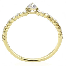 Load image into Gallery viewer, Gold Rings for Women 316L Stainless Steel DA323 - AAA Grade Cubic Zirconia in Clear
