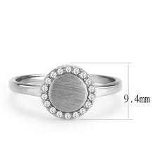 Load image into Gallery viewer, Silver Rings for Women 316L Stainless Steel DA340 - AAA Grade Cubic Zirconia in Clear
