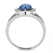 Load image into Gallery viewer, Silver Rings for Women 316L Stainless Steel DA349 - Ring with Top Grade Crystal in Montana
