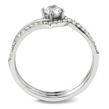 Load image into Gallery viewer, Silver Rings for Women 316L Stainless Steel DA350 - AAA Grade Cubic Zirconia in Clear
