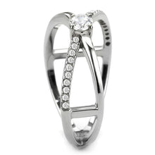 Load image into Gallery viewer, Silver Rings for Women 316L Stainless Steel DA351 - AAA Grade Cubic Zirconia in Clear
