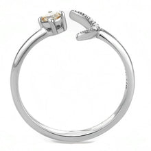 Load image into Gallery viewer, Silver Rings for Women 316L Stainless Steel DA358 - AAA Grade Cubic Zirconia in Champagne
