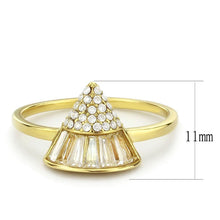 Load image into Gallery viewer, Gold Rings for Women 316L Stainless Steel DA359 - AAA Grade Cubic Zirconia in Clear
