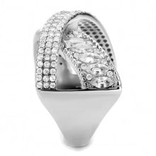 Load image into Gallery viewer, Silver Rings for Women 316L Stainless Steel DA361 - AAA Grade Cubic Zirconia in Clear
