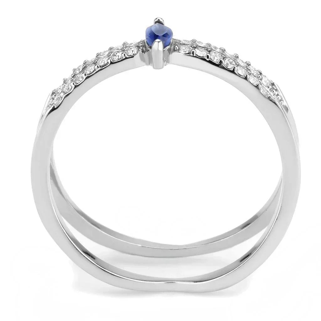 Silver Rings for Women 316L Stainless Steel DA383 - Montana - Jewelry Store by Erik Rayo