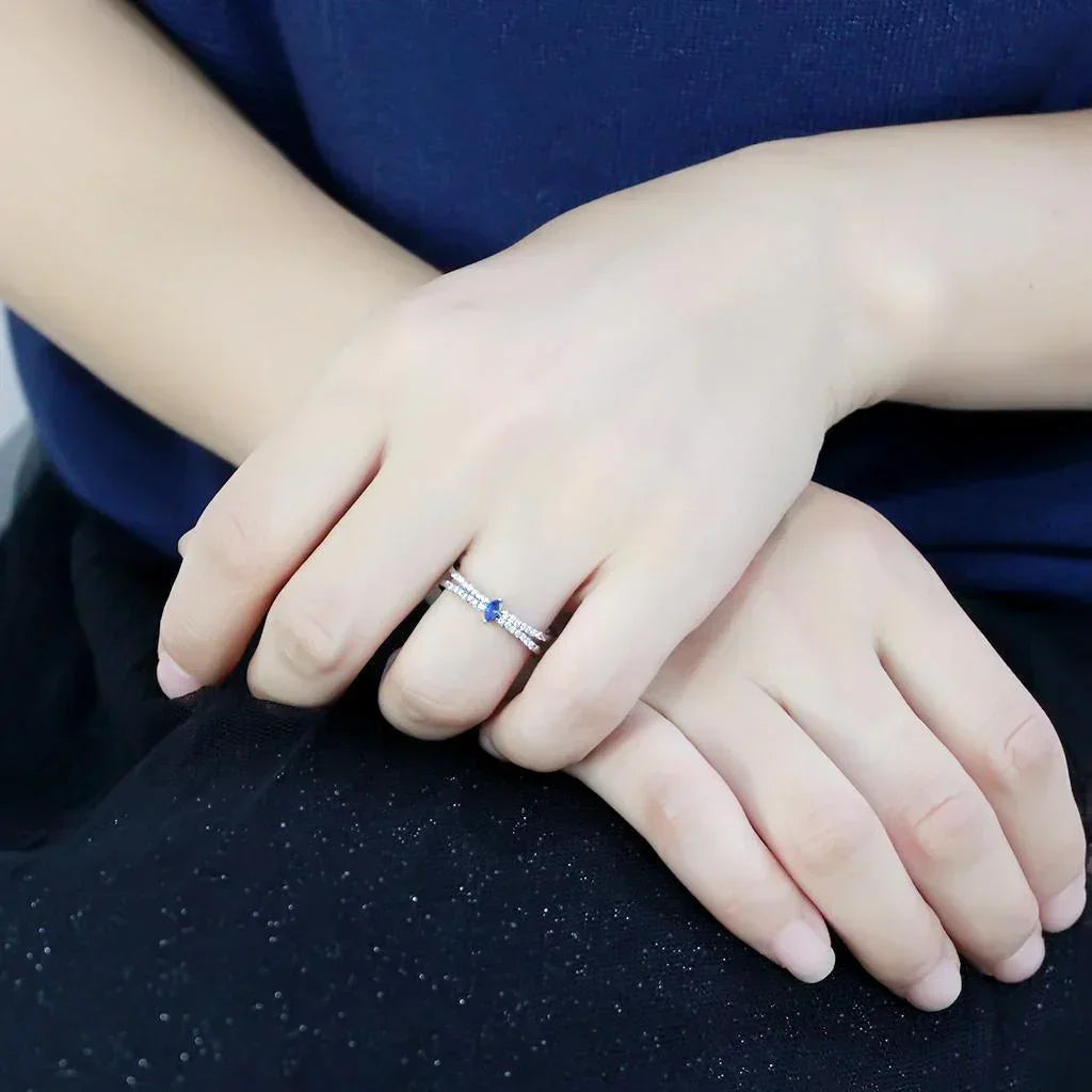 Silver Rings for Women 316L Stainless Steel DA383 - Montana - Jewelry Store by Erik Rayo