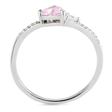 Load image into Gallery viewer, Silver Rings for Women 316L Stainless Steel DA384 - AAA Grade Cubic Zirconia in Rose
