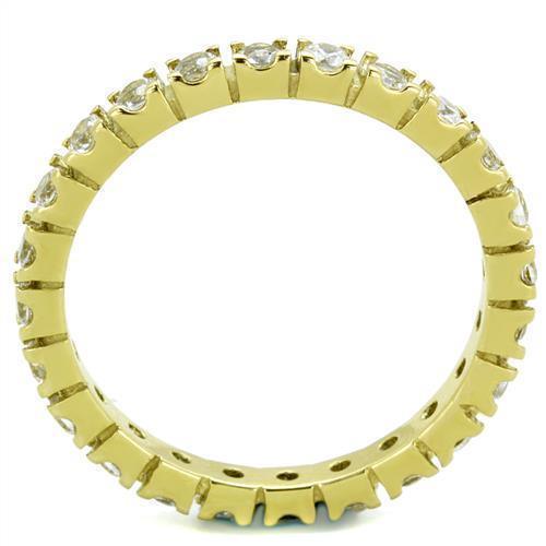 Gold Rings for Women Stainless Steel TK45202G with AAA Grade Cubic Zirconia in Clear - Jewelry Store by Erik Rayo