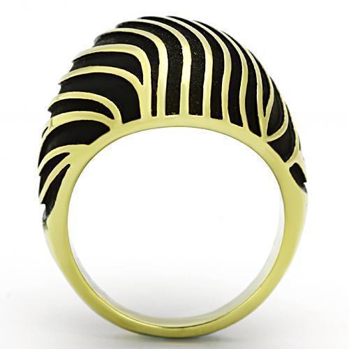 Anillo Color Oro con Cebra Para Mujer Ninas Acero Inoxidable Myra - Jewelry Store by Erik Rayo