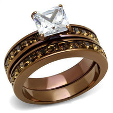 Load image into Gallery viewer, Anillo de Compromiso Boda y Matrimonio con Diamante Zirconia Para Mujeres Color Cafe Aquino - Jewelry Store by Erik Rayo
