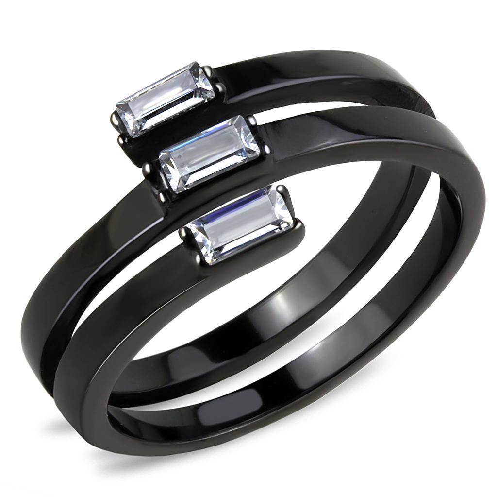 Anillo de Compromiso Boda y Matrimonio con Diamante Zirconia Para Mujeres Color Negro Addis - Jewelry Store by Erik Rayo