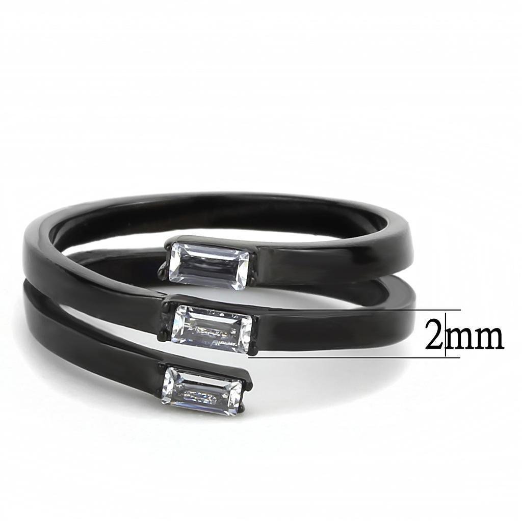 Anillo de Compromiso Boda y Matrimonio con Diamante Zirconia Para Mujeres Color Negro Addis - Jewelry Store by Erik Rayo
