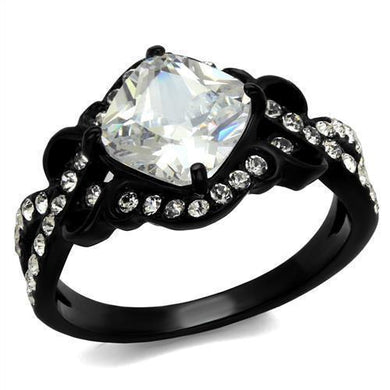 Anillo de Compromiso Boda y Matrimonio con Diamante Zirconia Para Mujeres Color Negro Juliette - Jewelry Store by Erik Rayo