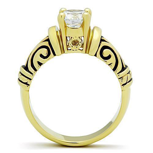 Anillo de Compromiso Boda y Matrimonio con Diamante Zirconia Para Mujeres Color Oro Esthiru - Jewelry Store by Erik Rayo