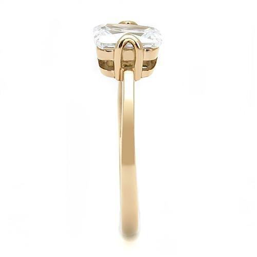 Anillo de Compromiso Boda y Matrimonio con Diamante Zirconia Para Mujeres Color Oro Rojo Teramo - Jewelry Store by Erik Rayo