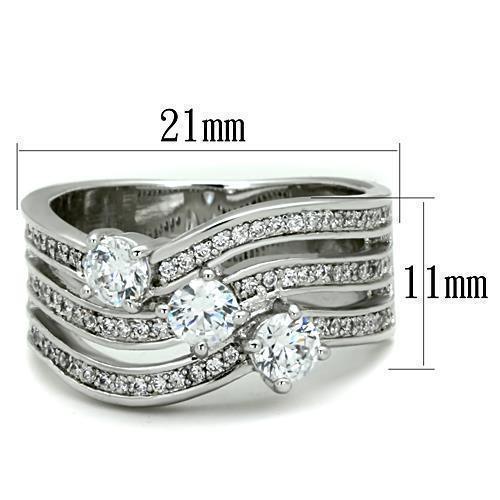 Anillo de Compromiso Boda y Matrimonio con Diamante Zirconia Para Mujeres Color Plata Fortaleza - Jewelry Store by Erik Rayo