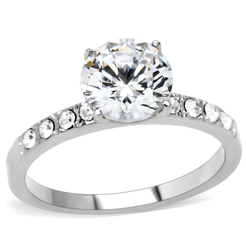 Anillo de Compromiso Boda y Matrimonio con Diamante Zirconia Para Mujeres Color Plata Lagos - Jewelry Store by Erik Rayo