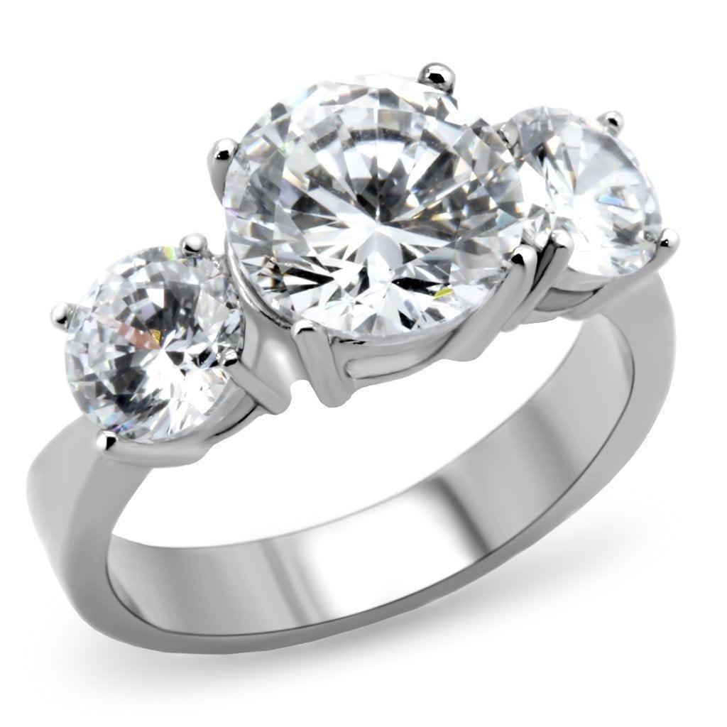 Anillo de Compromiso Boda y Matrimonio con Diamante Zirconia Para Mujeres Color Plata London - Jewelry Store by Erik Rayo