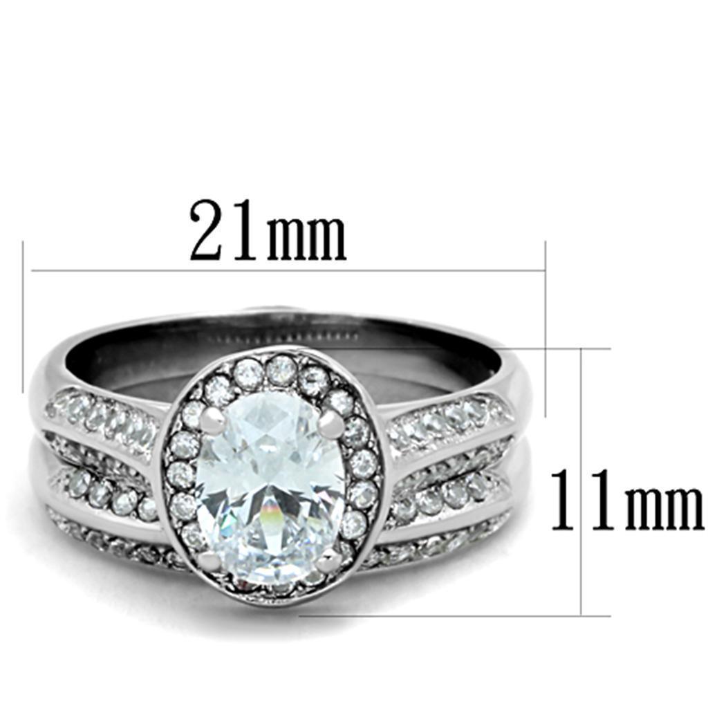 Anillo de Compromiso Boda y Matrimonio con Diamante Zirconia Para Mujeres Color Plata Luanda - Jewelry Store by Erik Rayo