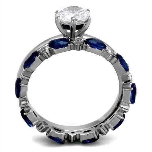 Anillo de Compromiso Boda y Matrimonio con Diamante Zirconia Para Mujeres Color Plata Omsk - Jewelry Store by Erik Rayo
