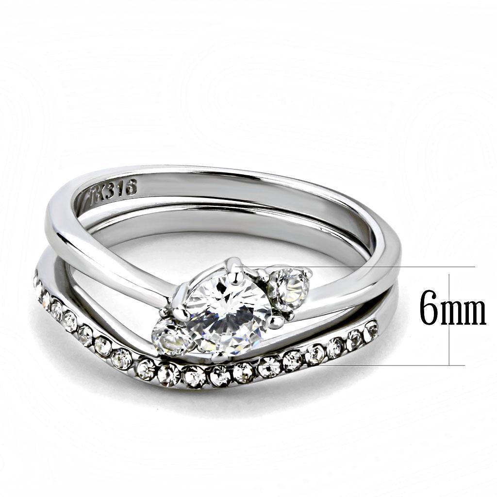 Anillo de Compromiso Boda y Matrimonio con Diamante Zirconia Para Mujeres Color Plata Pozzuoli - Jewelry Store by Erik Rayo