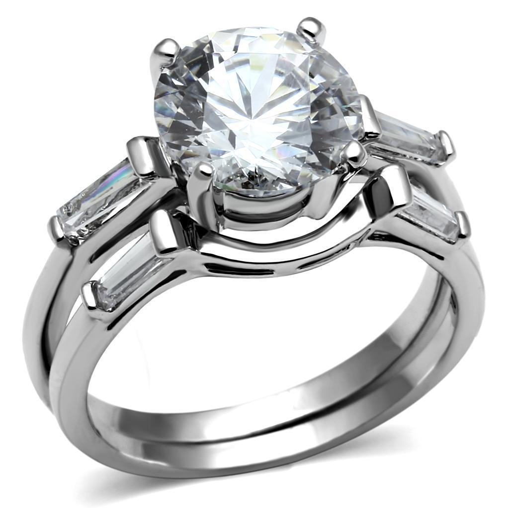 Anillo de Compromiso Boda y Matrimonio con Diamante Zirconia Para Mujeres Color Plata St Petersburg - Jewelry Store by Erik Rayo