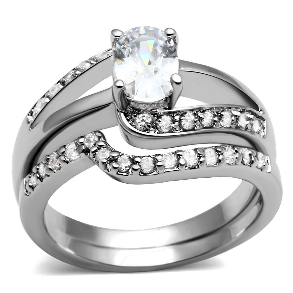 Anillo de Compromiso Boda y Matrimonio con Diamante Zirconia Para Mujeres Color Plata Stockholm - Jewelry Store by Erik Rayo