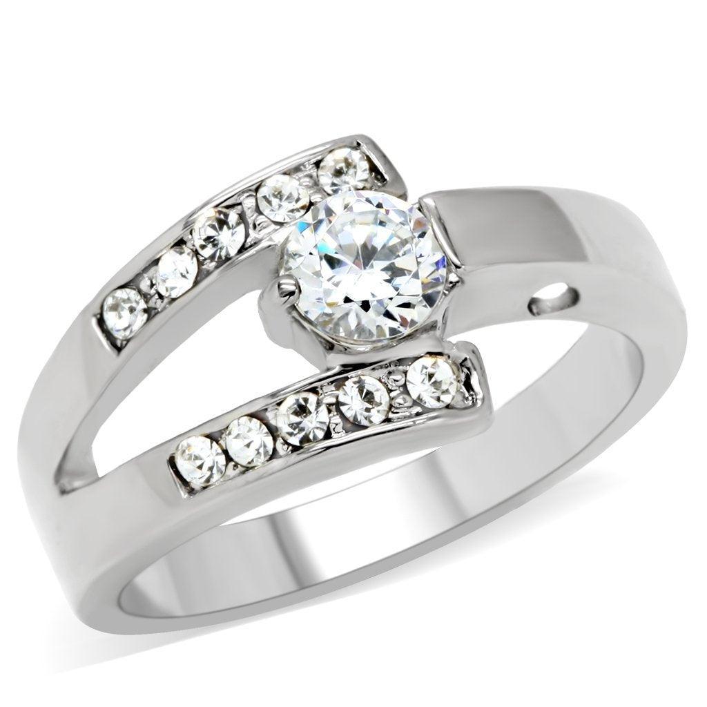 Anillo de Compromiso Boda y Matrimonio con Diamante Zirconia Para Mujeres Color Plata Yangon - Jewelry Store by Erik Rayo