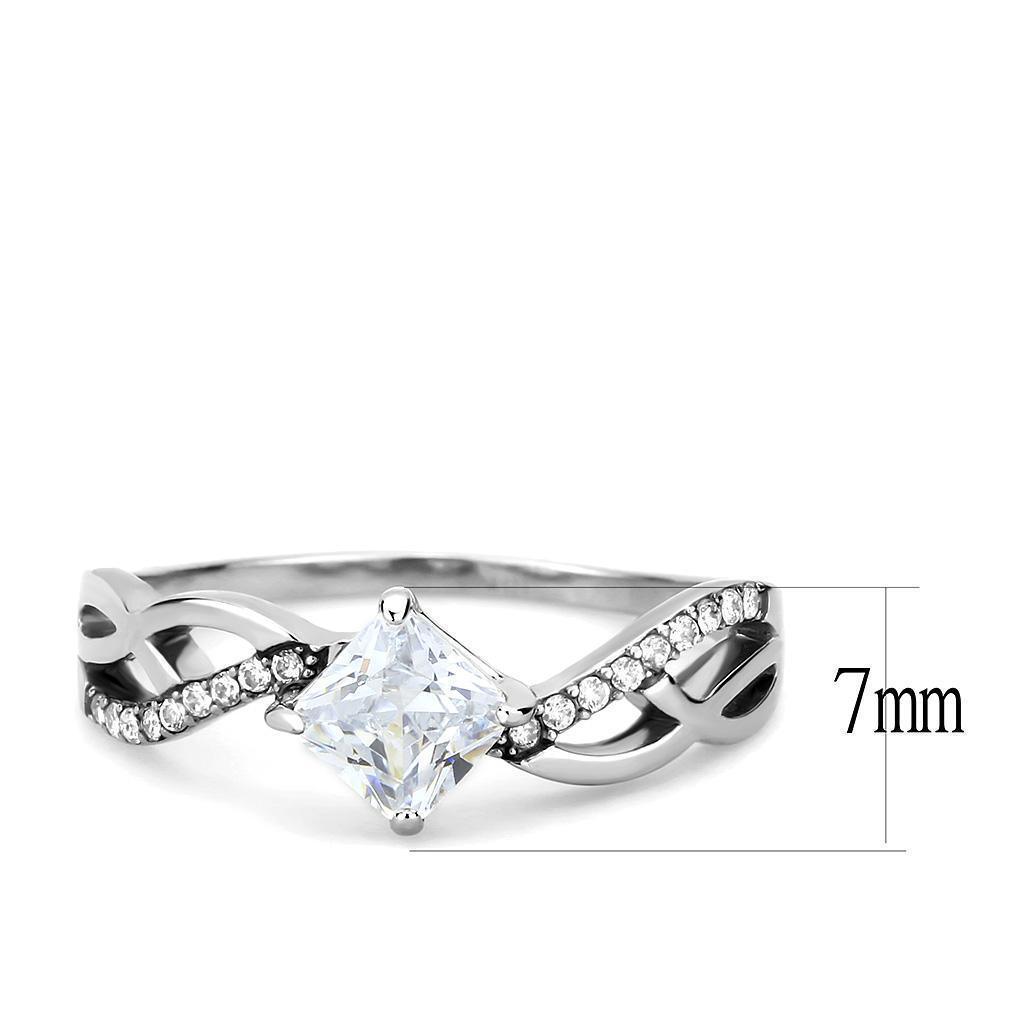 Anillo de Compromiso Boda y Matrimonio con Diamante Zirconia Para Mujeres Corte Princesa - Jewelry Store by Erik Rayo