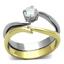 Load image into Gallery viewer, Anillo de Compromiso Boda y Matrimonio con Diamante Zirconia Para Mujeres Dos Tonos TK1092 - Jewelry Store by Erik Rayo
