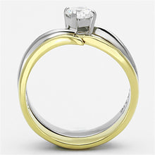 Load image into Gallery viewer, Anillo de Compromiso Boda y Matrimonio con Diamante Zirconia Para Mujeres Dos Tonos TK1092 - Jewelry Store by Erik Rayo
